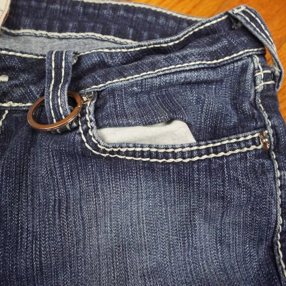 True Religion Jeans Womens 30 Blue Stella Skinny Stretch Made USA Designer Denim - Picture 8 of 14